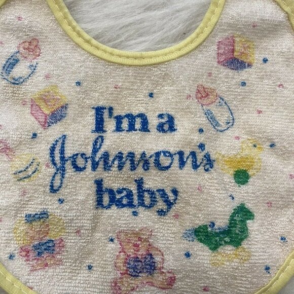 Johnson's Vintage Bib I'm A Johnson's Baby - Picture 3 of 4